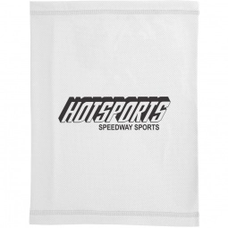 White Multi-Purpose Custom Cooling Towel Wrap - 9.5" x 13"