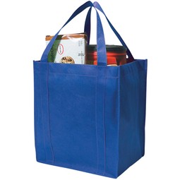 In Use - Water Resistant Non-Woven Custom Shopper Tote - 13"w x 15"h x 10"d
