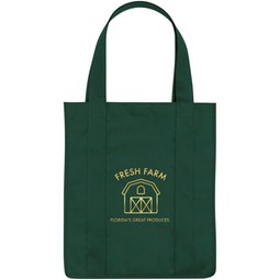 Forest green - Water Resistant Non-Woven Custom Shopper Tote - 13"w x 15"h 