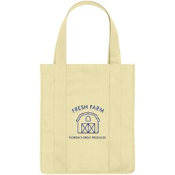Natural -Water Resistant Non-Woven Custom Shopper Tote - 13"w x 15"h x 10"d