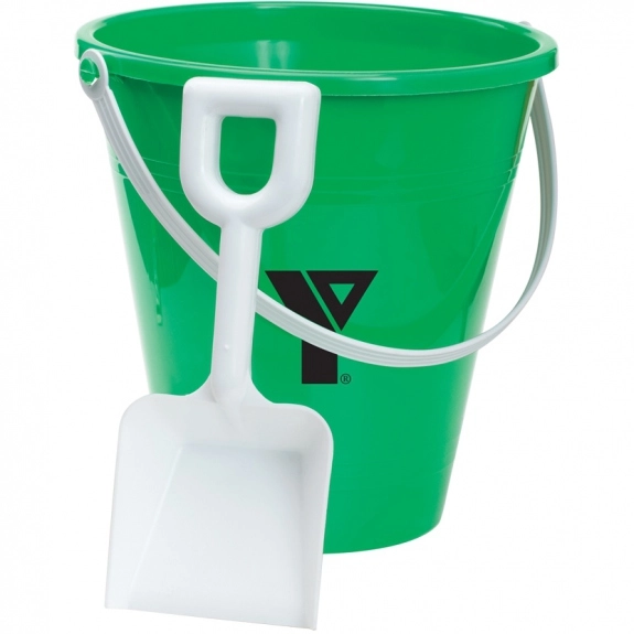 Green Promotional Beach Pail and Shovel - 6"