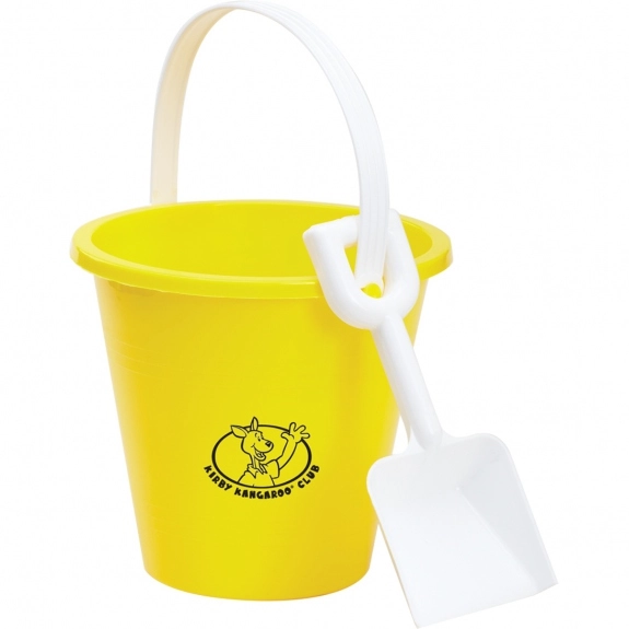 Yellow Promotional Beach Pail and Shovel - 6"
