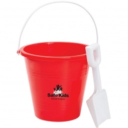 Red Promotional Beach Pail and Shovel - 6"