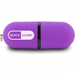 Purple Oval Pill Logo Flash Drive - 4GB