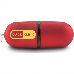 Red Oval Pill Logo Flash Drive - 4GB