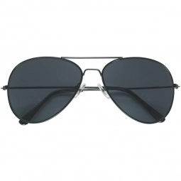 Black Aviator Promotional Sunglasses