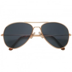 Gold Aviator Promotional Sunglasses