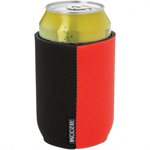 Black/Red Full Color Two Tone Can Custom Koozies