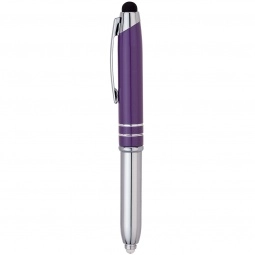 Purple Aluminum LED Light Stylus Custom Pens