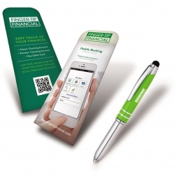 Custom Packaging - Aluminum LED Light Stylus Custom Pens