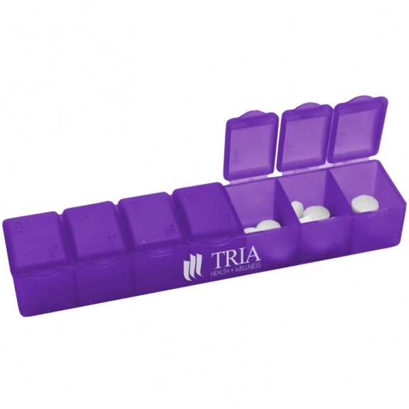 Translucent Violet 7-Day Custom Pill Box
