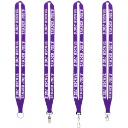 Purple Polyester Sewn Custom Lanyards - .63"w
