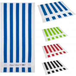 Striped Custom Beach Towel - 27.5" x 55"