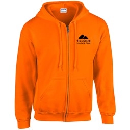 Safety Orange Gildan Heavy Blend Custom Full Zip Hoodie - Colors 
