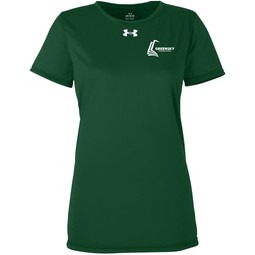 Forest Green/White - Under Armour&#174; Team Tech Custom T-Shirt - Women's