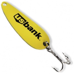 Yellow Small Spoon Logo Fishing Lure - 0.375 oz.