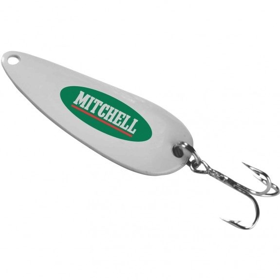 White Small Spoon Logo Fishing Lure - 0.375 oz.