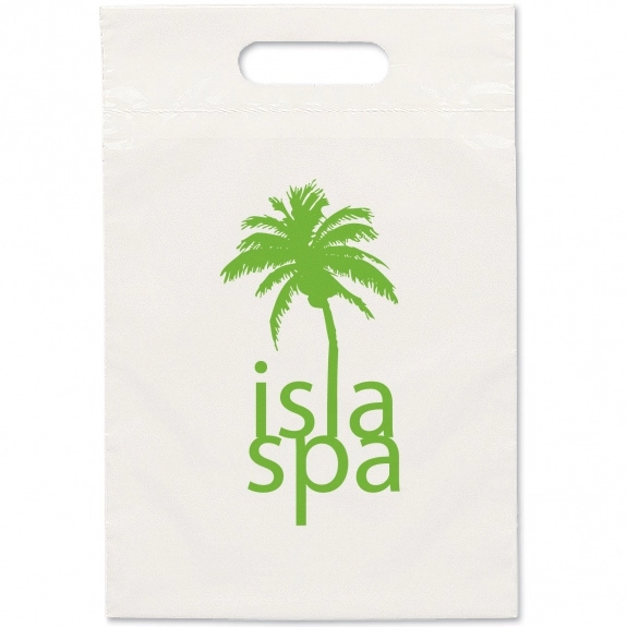 White Recycled Promotional Plastic Bag - 9.5"w x 14"h