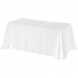 White 3-Sided Custom Table Cover - 8 ft. 