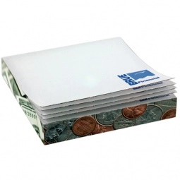 White Full Color Promotional Post-it Notes Slim Cube - 2.75" x 2.75" x .5"