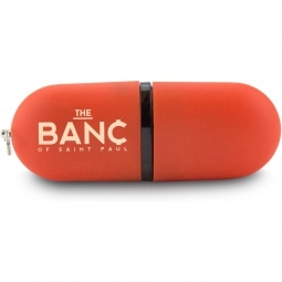 Orange Oval Pill Logo Flash Drive - 8GB