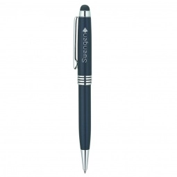 Black 2-in-1 Brass Promotional Ballpoint Pen and Stylus