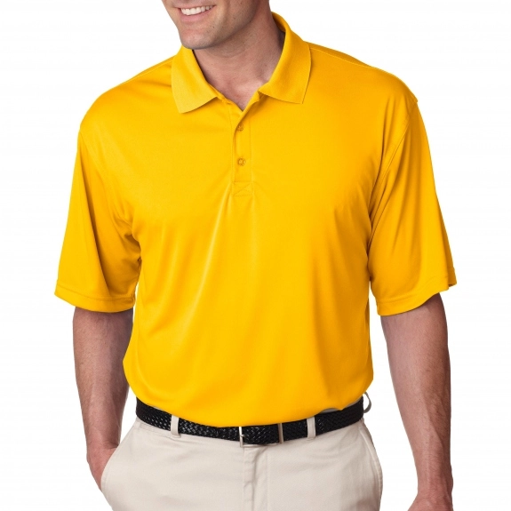 Gold UltraClub Cool & Dry Sport Performance Interlock Custom Polo Shirt - M