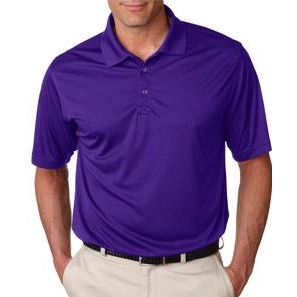 Purple UltraClub Cool & Dry Sport Performance Interlock Custom Polo Shirt -