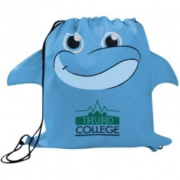 Blue Paws & Claws Promotional Drawstring Backpack - Dolphin
