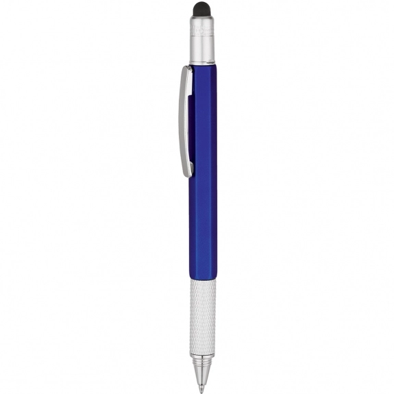 Blue 5-In-1 Six Sided Twist Action Custom Pens