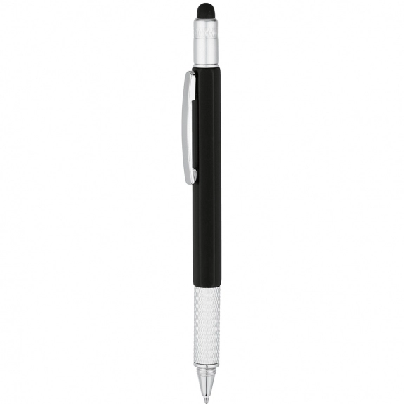 Black 5-In-1 Six Sided Twist Action Custom Pens