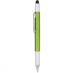 Lime Green 5-In-1 Six Sided Twist Action Custom Pens