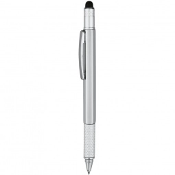 Silver 5-In-1 Six Sided Twist Action Custom Pens