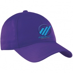 Purple Sport-Tek Dry Zone Solid Structured Custom Cap