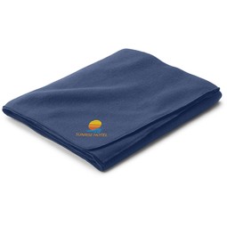 Navy Blue - Budget Custom Fleece Blanket - 50"w x 60"h