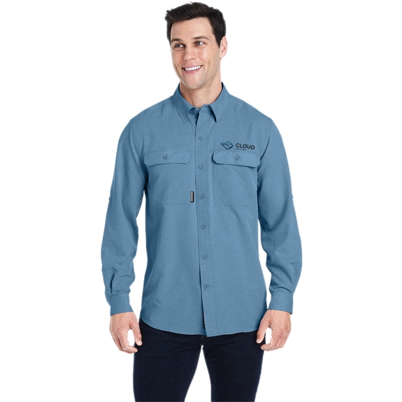 Slate blue - Dri Duck Crossroad Custom Woven Shirt - Men's