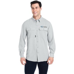 Grey - Dri Duck Crossroad Custom Woven Shirt - Men's