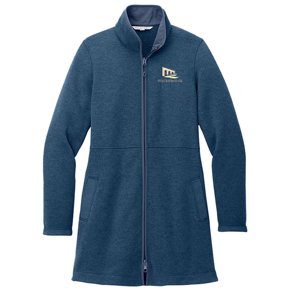 Insignia Blue - Port Authority&#174; Arc Fleece Custom Sweater Jacket - Wom