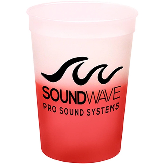 Frosted to Red Mood Color Changing Custom Stadium Cup - 12 oz.