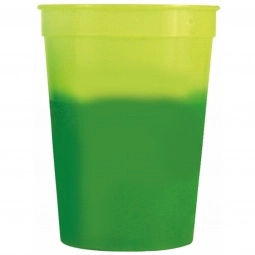 Yellow to Green Mood Color Changing Custom Stadium Cup - 12 oz.