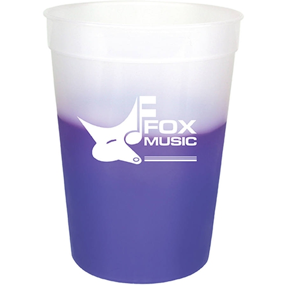 Frosted to Purple Mood Color Changing Custom Stadium Cup - 12 oz.