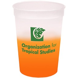 Frosted to Orange Mood Color Changing Custom Stadium Cup - 12 oz.