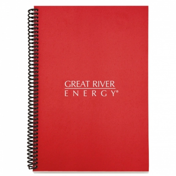 Red - Colorplay Spiral Bound Promotional Notebook - 6"w x 9"h