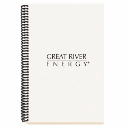 white - Colorplay Spiral Bound Promotional Notebook - 6"w x 9"h