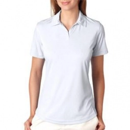 White UltraClub Cool & Dry Performance Custom Polo Shirt - Women's