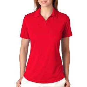 Red UltraClub Cool & Dry Performance Custom Polo Shirt - Women's