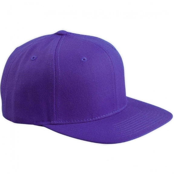 Purple Yupoong 6-Panel Structured Flat Visor Snapback Custom Hat