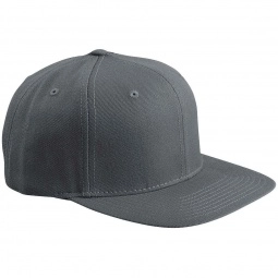 Grey Yupoong 6-Panel Structured Flat Visor Snapback Custom Hat