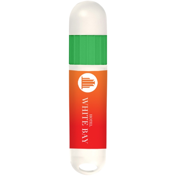 White / lime green - Promotional Lip Balm and Sunscreen Combo Stick