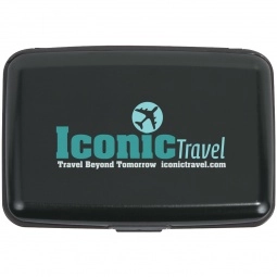 Black Full Color Identity Theft Protection Promotional Credit Card Case